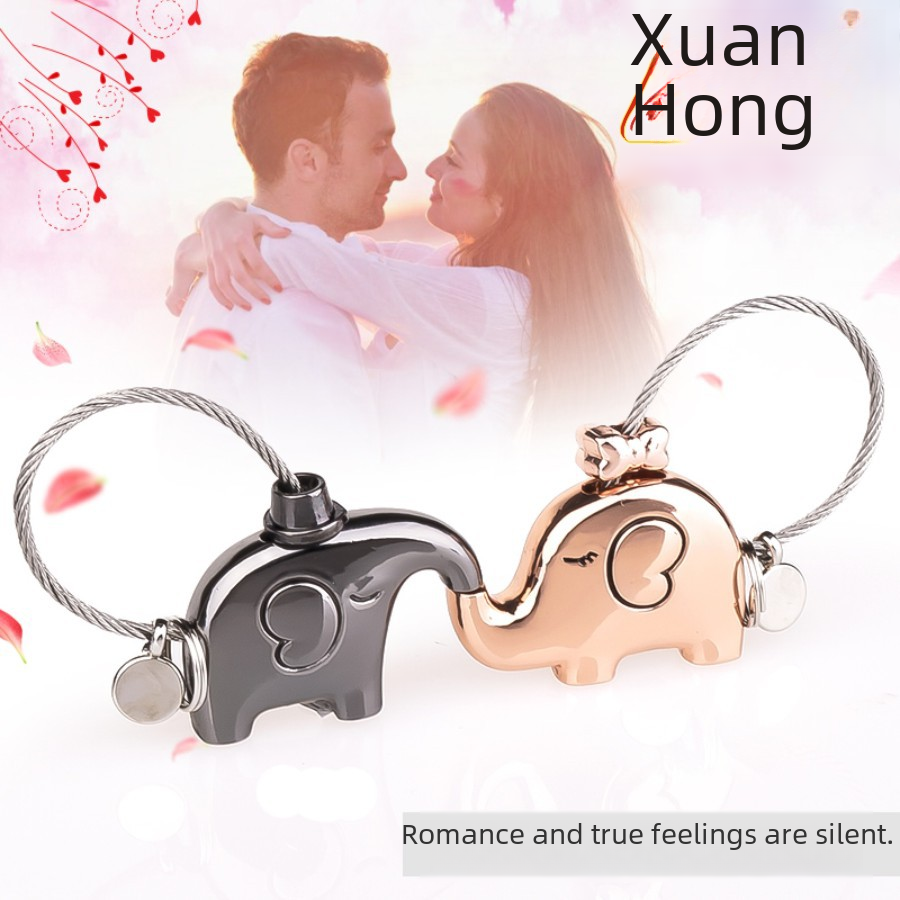 Creative Elephant Keychain for Valentine's Day Gift