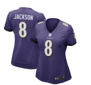 Baltimore Ravens Women's Nike Jersey - Lamar Jackson 8