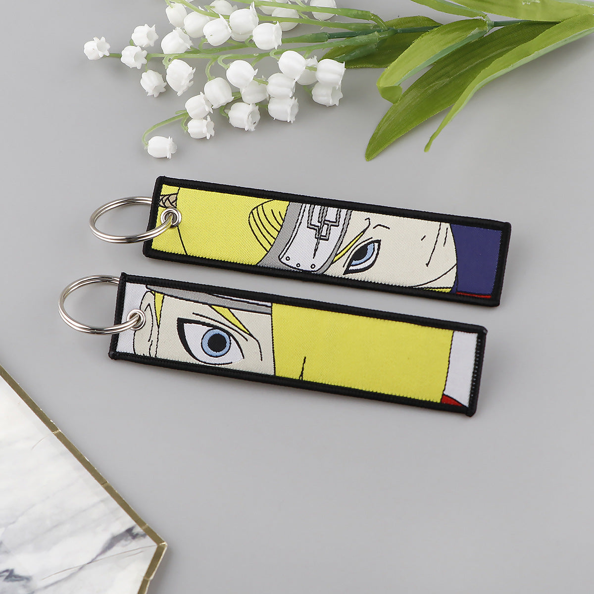 Naruto Cartoon Keychain Lanyard with Fabric Design