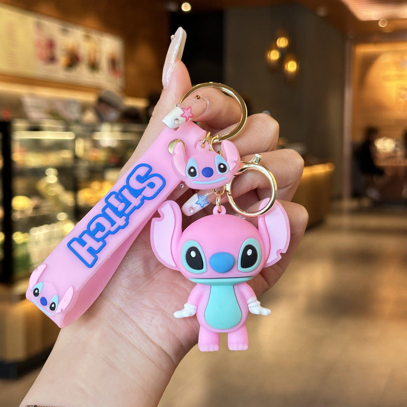Cute Stitch Keychain Soft Rubber Pendant Accessory