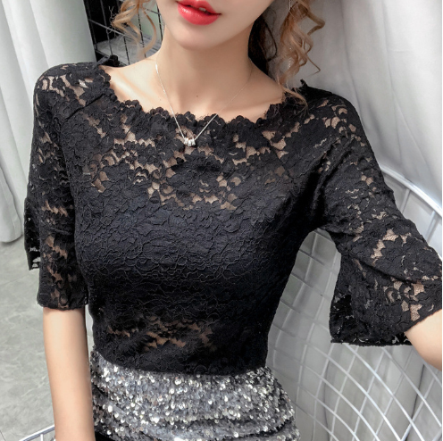 Off-Shoulder Chiffon Top for Women, Short Sleeve T-Shirt