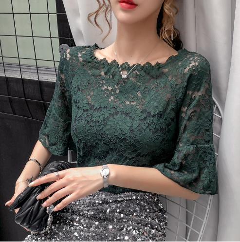 Off-Shoulder Chiffon Top for Women, Short Sleeve T-Shirt
