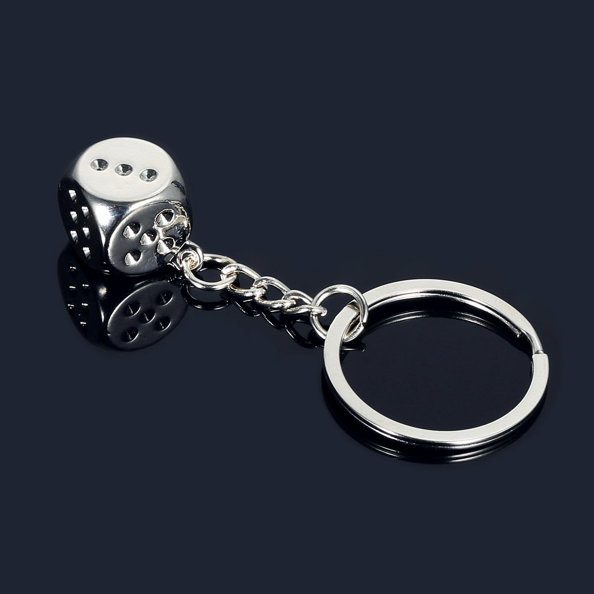 Cool Alloy Dice Keychain for Men - Unique Car Gift