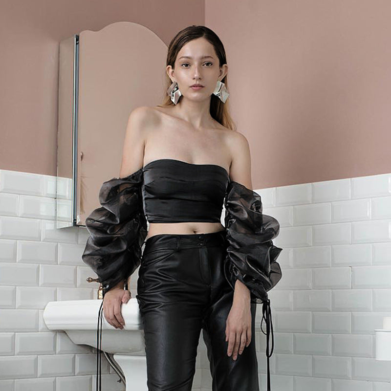 Fashionable Off-Shoulder Puff Sleeve Top for Women