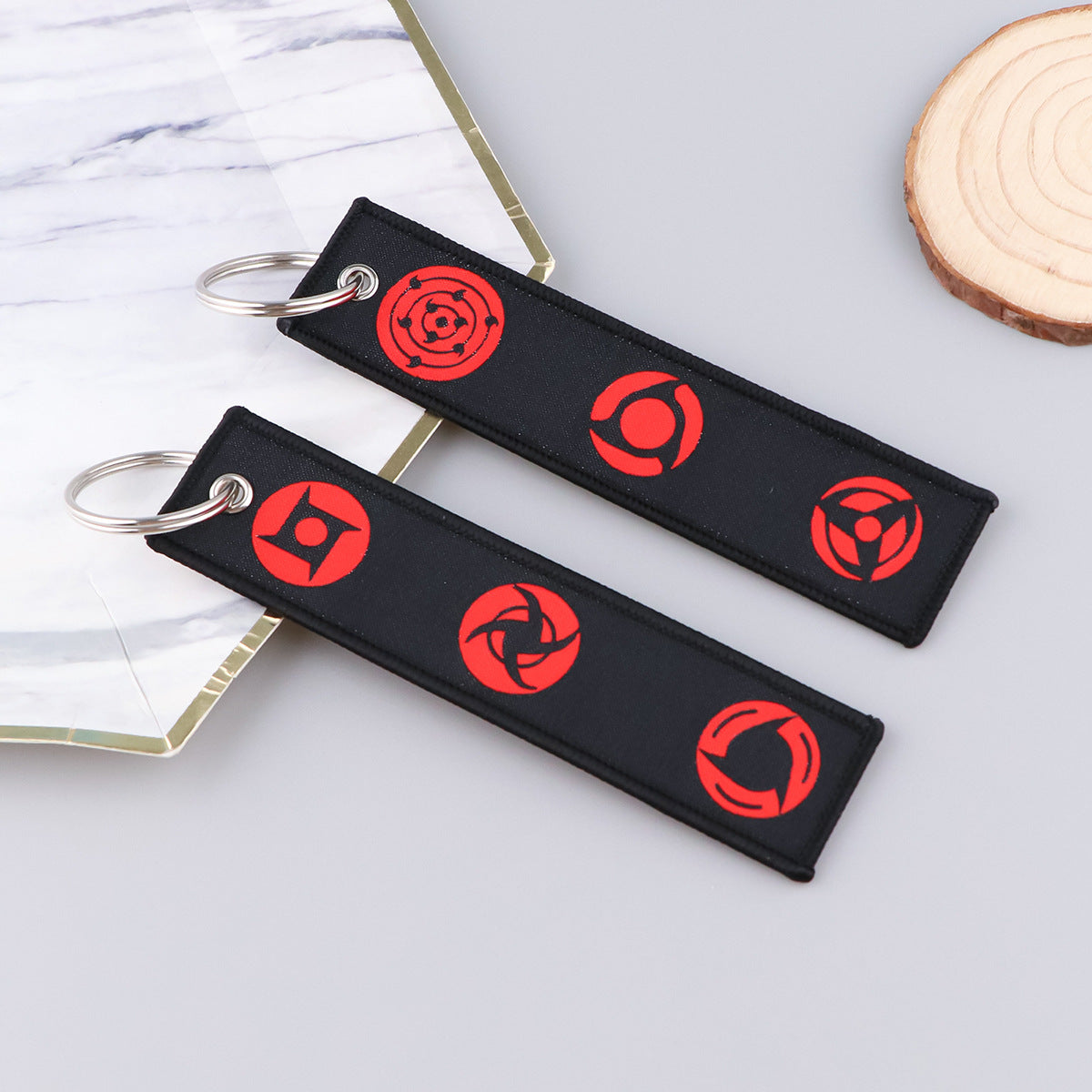 Naruto Cartoon Keychain Lanyard with Fabric Design