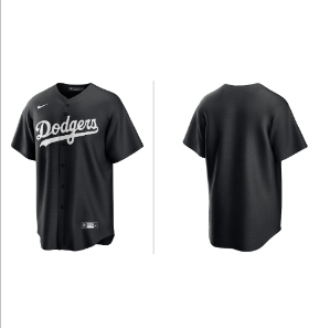 Los Angeles Dodgers Black Custom Jersey (One Piece)