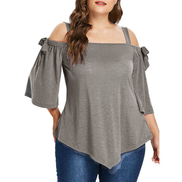 Plus Size Aesthetic Bow T-Shirt for Women Harajuku