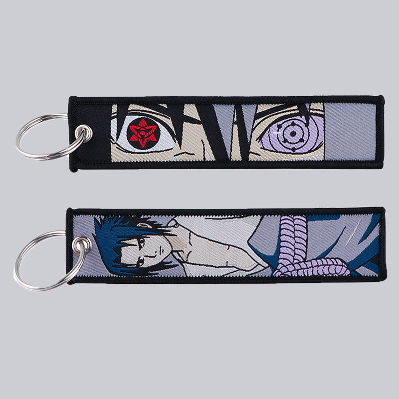 Naruto Cartoon Keychain Lanyard with Fabric Design