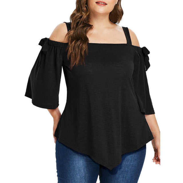 Plus Size Aesthetic Bow T-Shirt for Women Harajuku