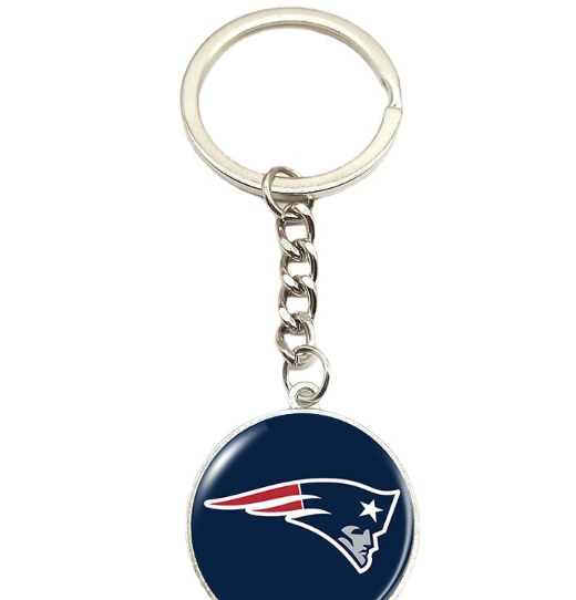 NFL Team Logo Keychain with Time Gem Design