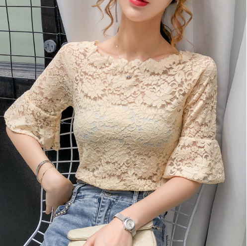 Off-Shoulder Chiffon Top for Women, Short Sleeve T-Shirt