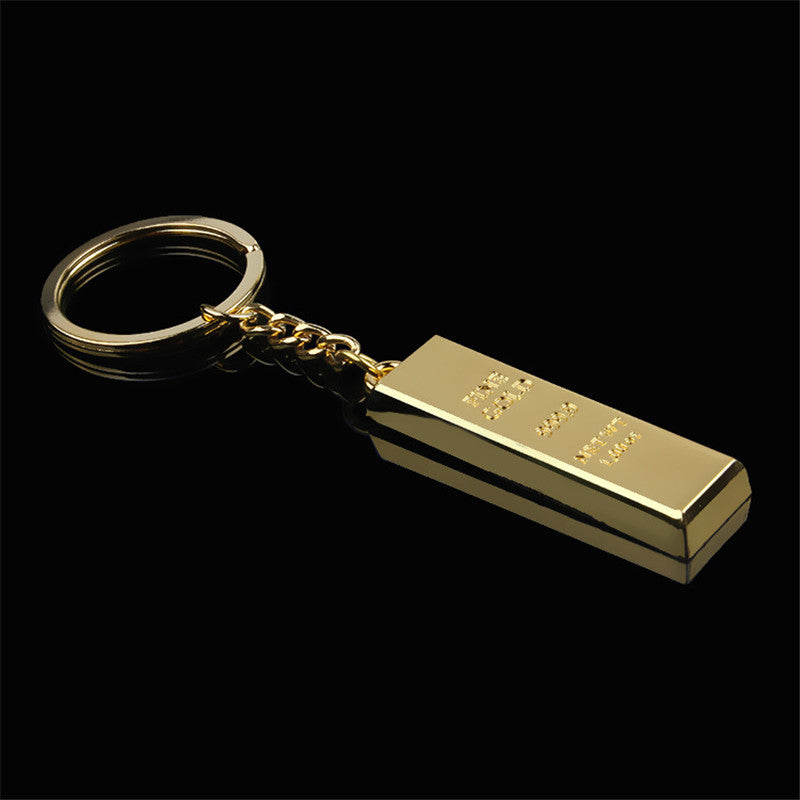 Creative Gold Bar Keychain - Unique Gift Idea