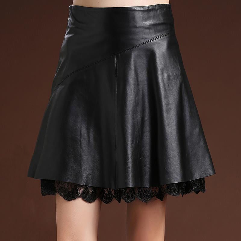 Women's A-line Mid-length High-waist Pleated Skirt