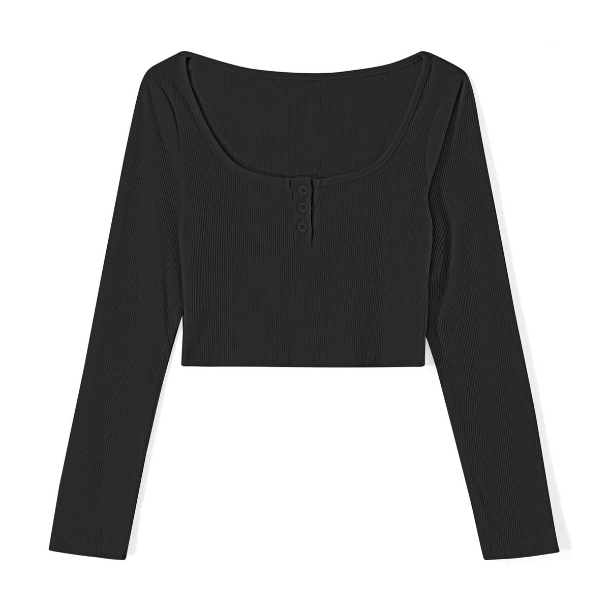 Women's Slim V-Neck Long Sleeve Top