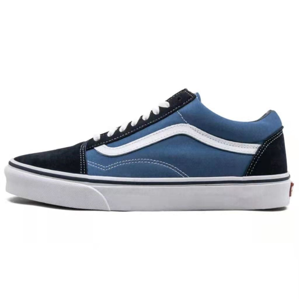 Classic Black and White Low-Top Canvas Sneakers