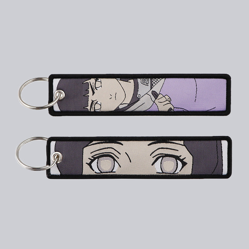 Naruto Cartoon Keychain Lanyard with Fabric Design