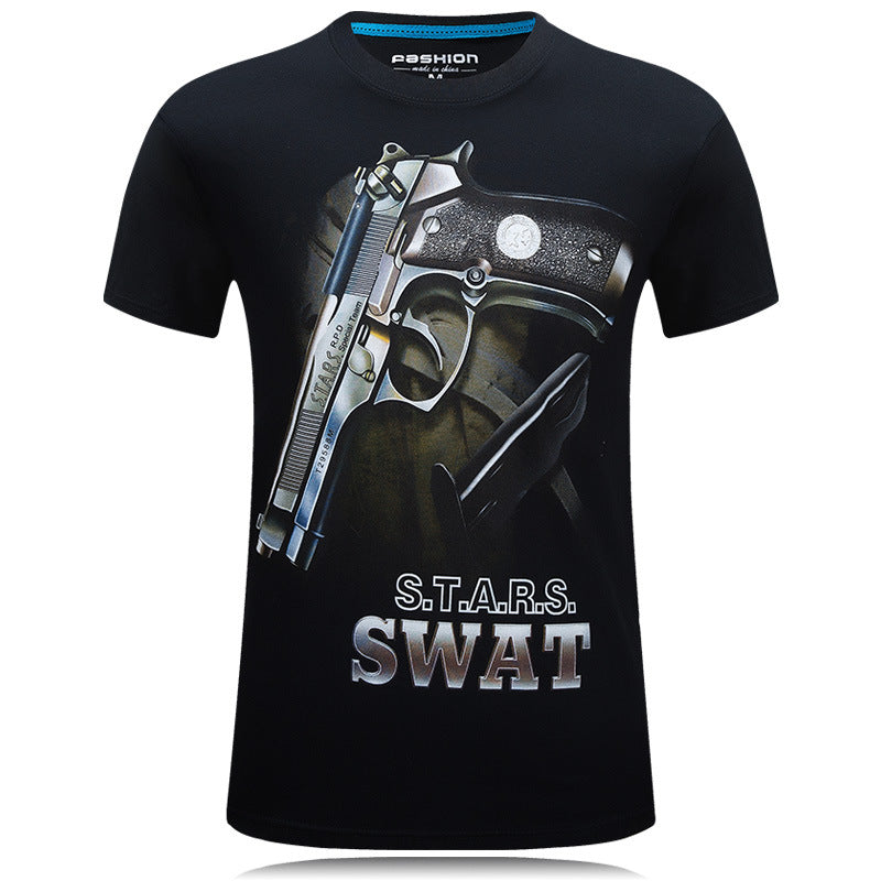Men's 3D Printed T-Shirt with Funny Animal Design