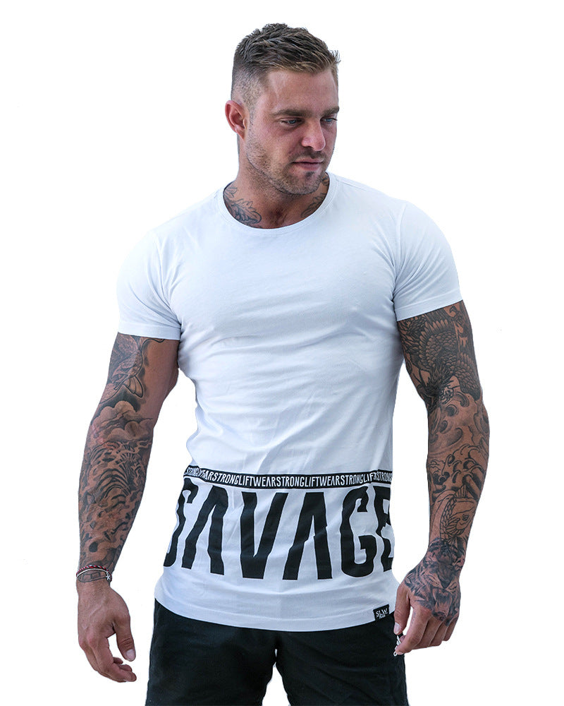 Men's European Style Fitness T-Shirt - Short Sleeve