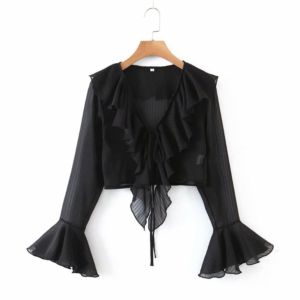 Lightweight Striped Long Sleeve V-Neck Women's Cardigan