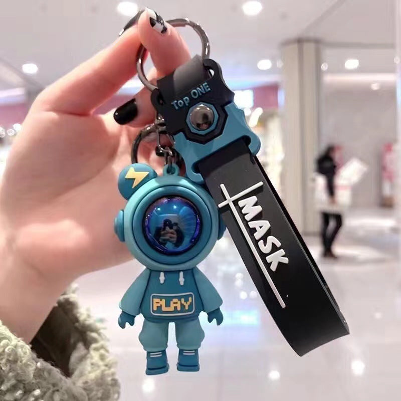 Cute Cartoon Bear Astronaut Keychain Pendant Accessory