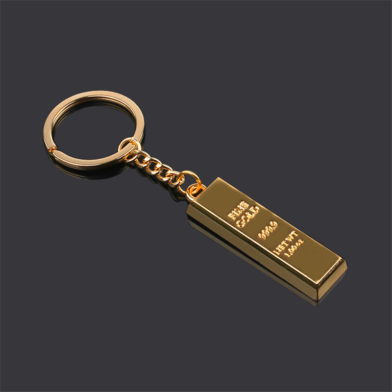 Creative Gold Bar Keychain - Unique Gift Idea