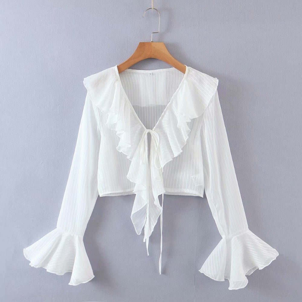 Lightweight Striped Long Sleeve V-Neck Women's Cardigan