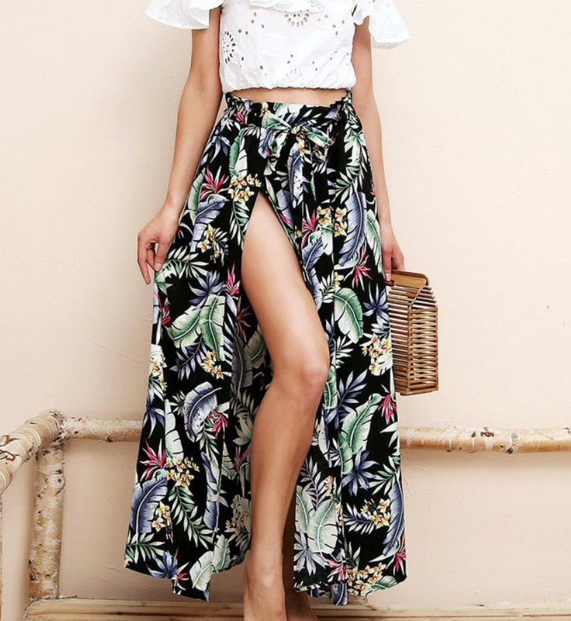 Floral Maxi Skirt, Bodycon Skirt, Midi Skirt