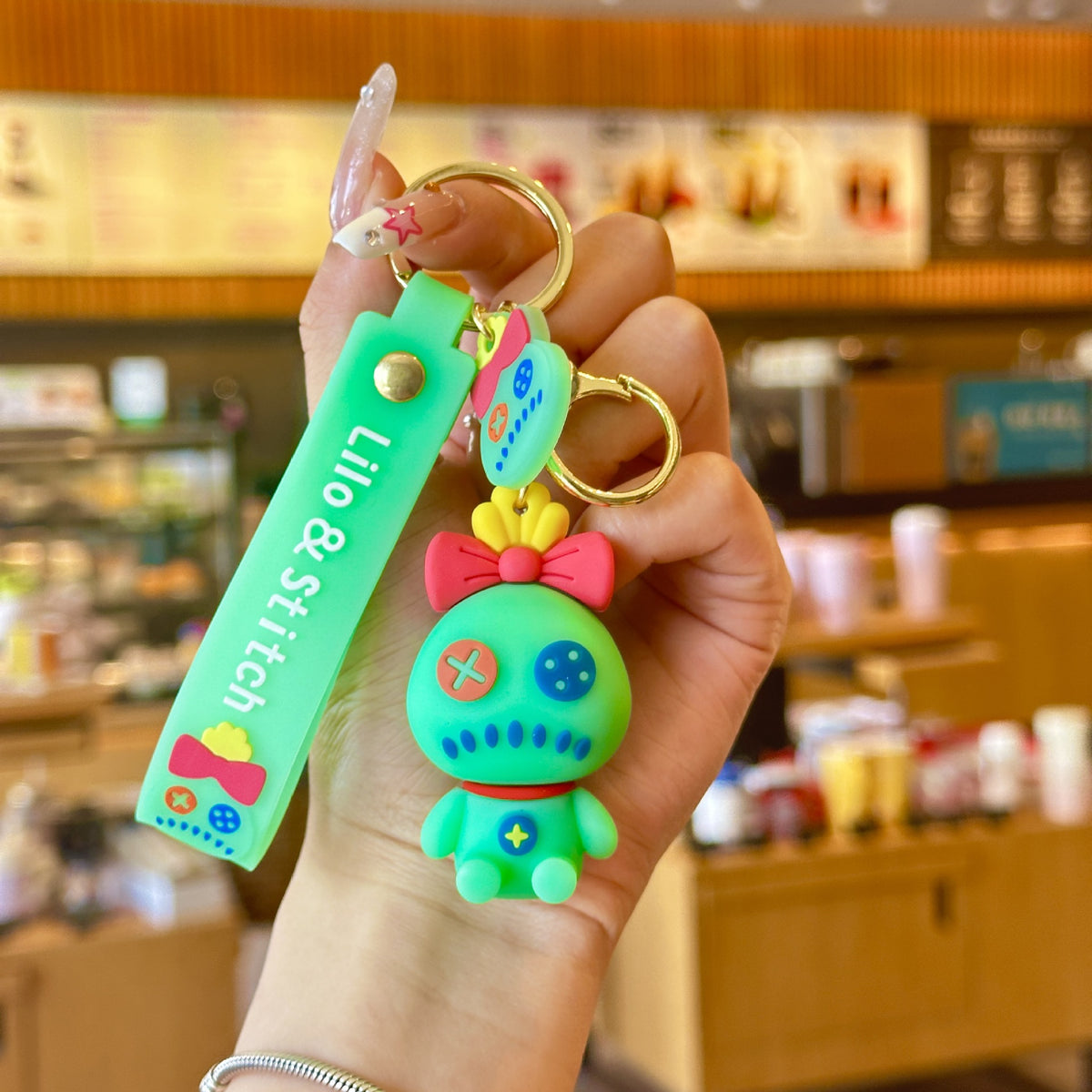 Cute Stitch Keychain Soft Rubber Pendant Accessory