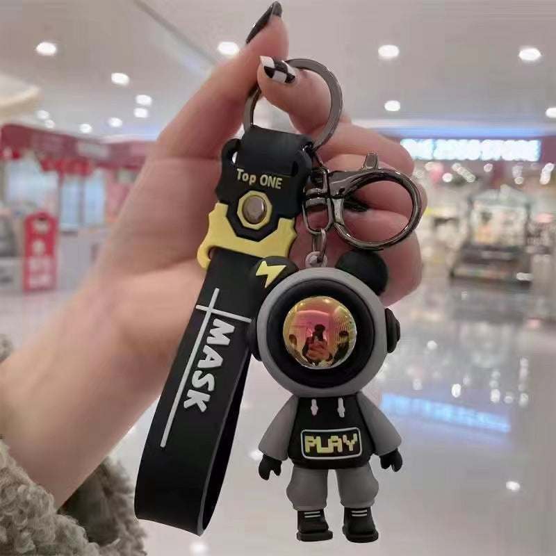 Cute Cartoon Bear Astronaut Keychain Pendant Accessory