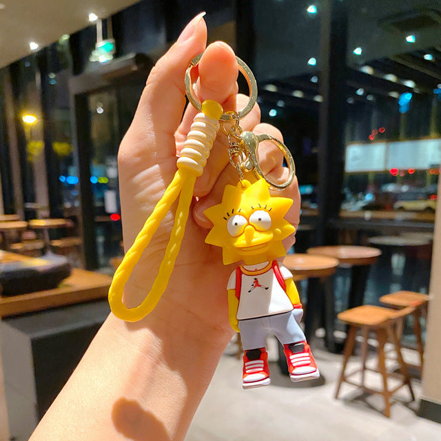 The Simpsons Anime Keychain Cartoon Pendant for Bags
