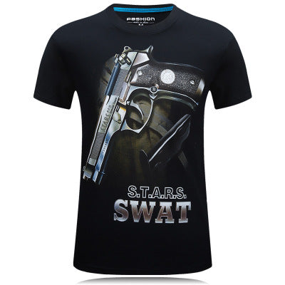 Men's 3D Printed T-Shirt with Funny Animal Design