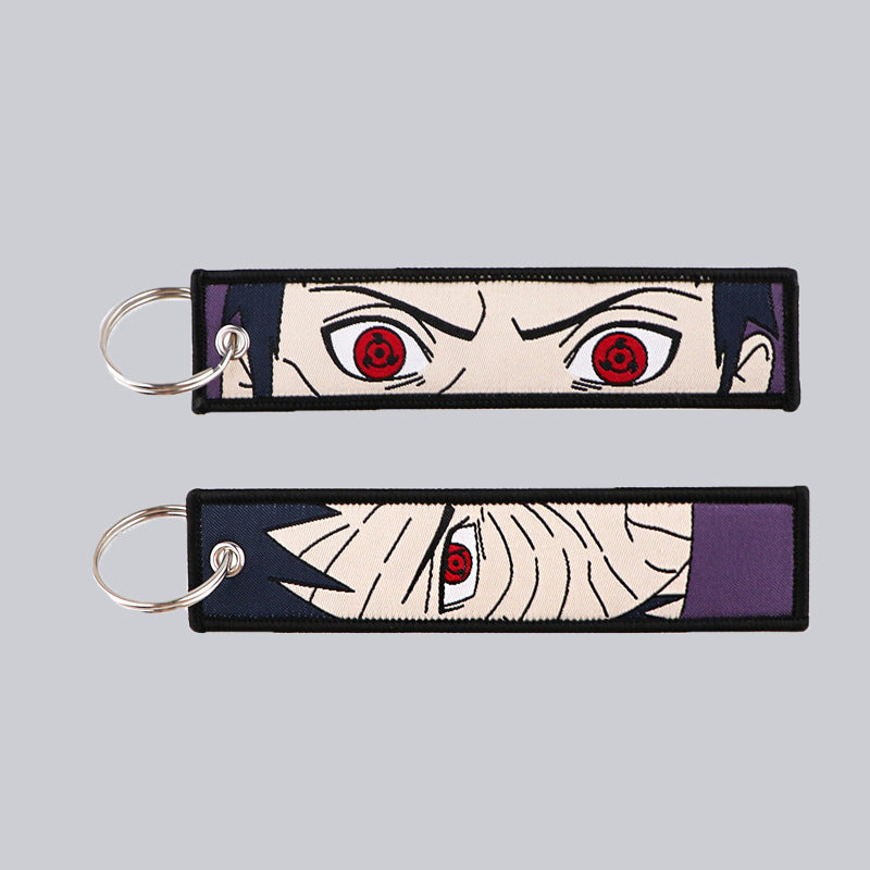 Naruto Cartoon Keychain Lanyard with Fabric Design