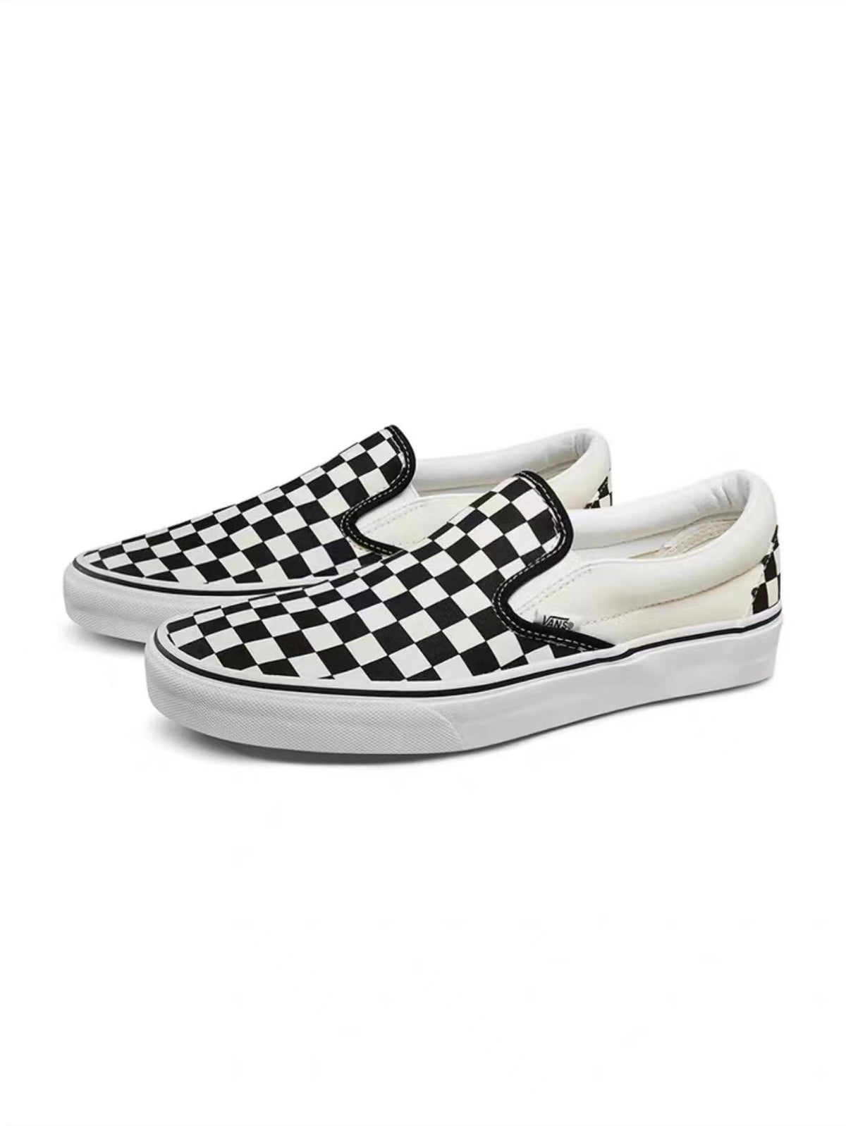 Classic Black and White Low-Top Canvas Sneakers