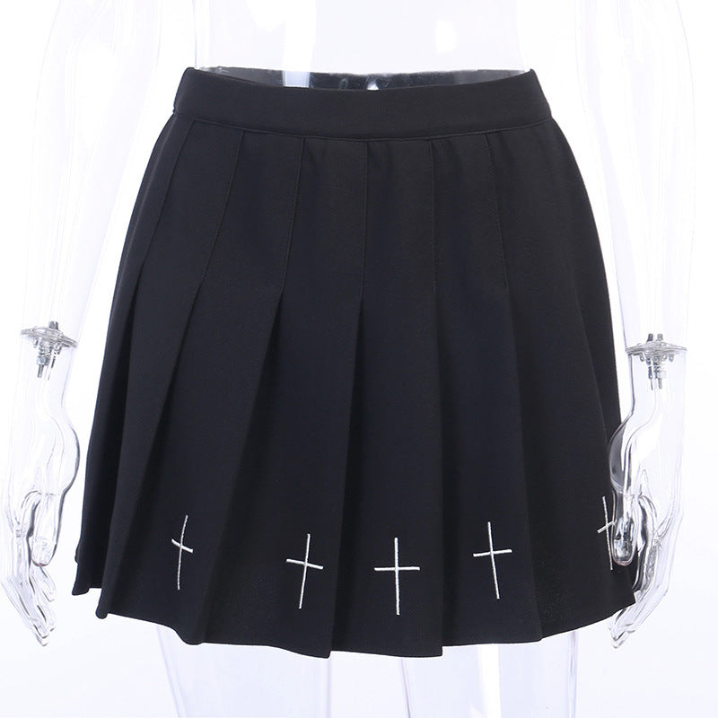 Summer Fashion Women's Dark Style Pleated Skirt
