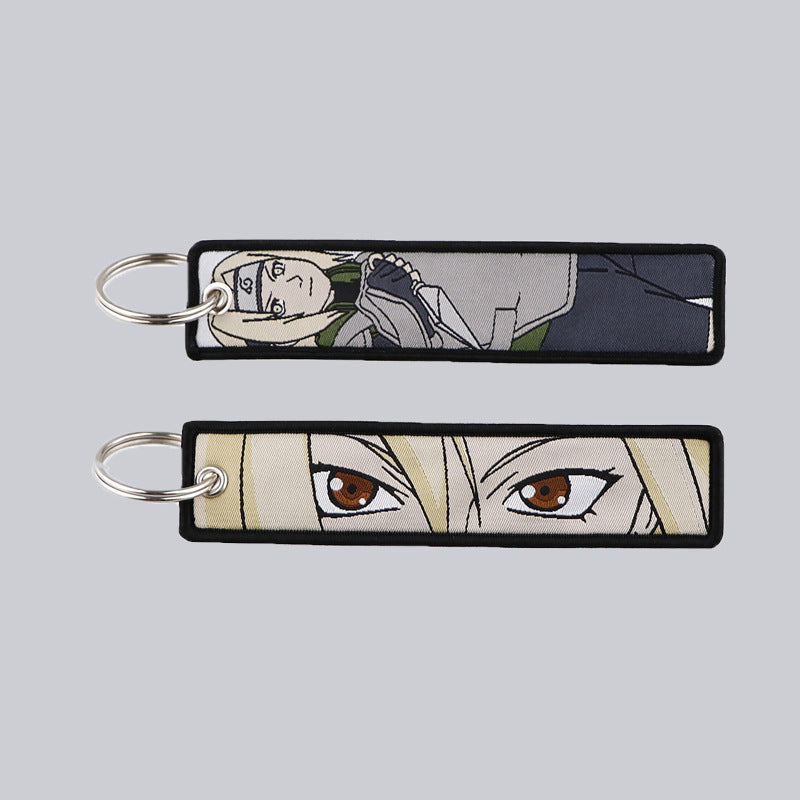 Naruto Cartoon Keychain Lanyard with Fabric Design