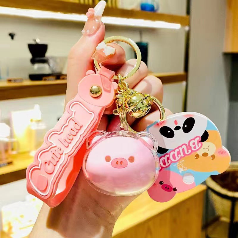 Cute Big Head Cartoon Animal Acrylic Keychain Pendant