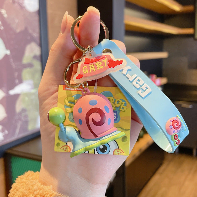 Cute Cartoon Spongebob Star Keychain Pendant for Women