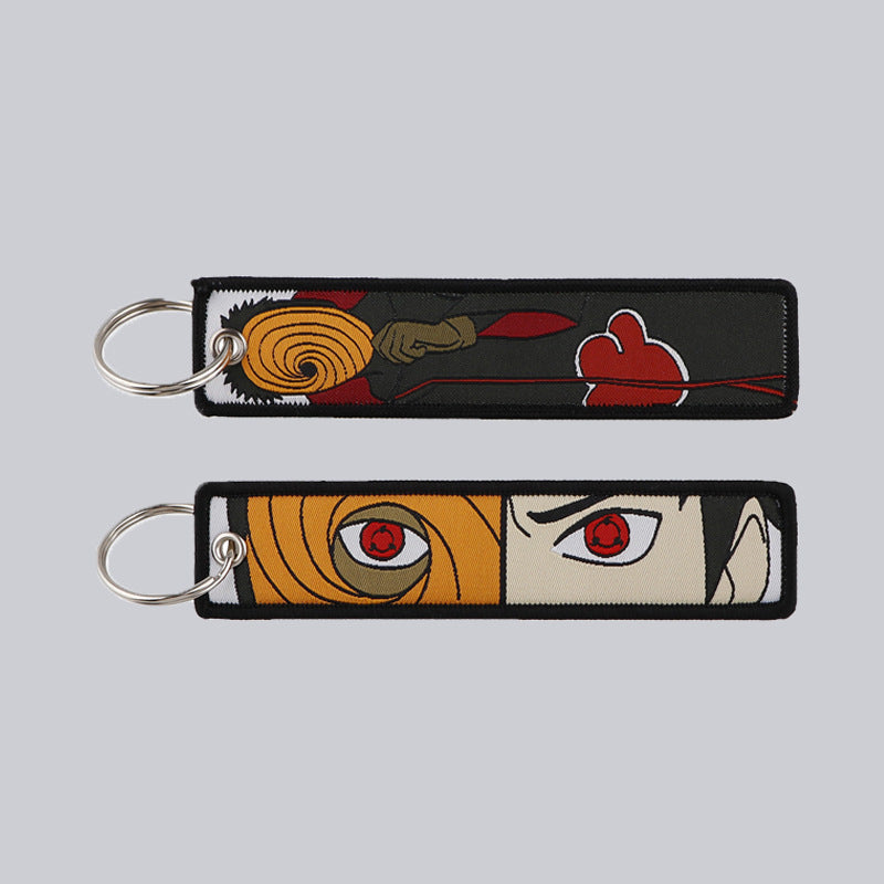Naruto Cartoon Keychain Lanyard with Fabric Design