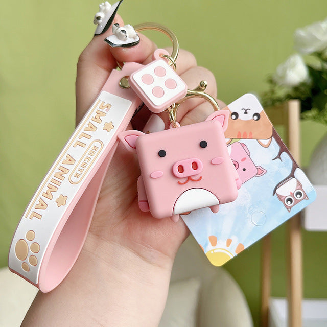 Cute PVC Animal Keychain Pendant for Bags and Backpacks