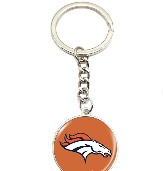 NFL Team Logo Keychain with Time Gem Design