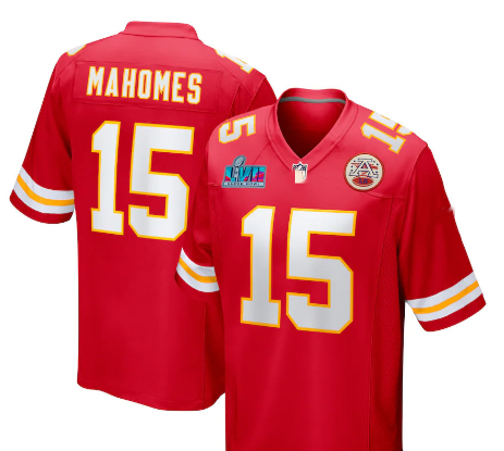 NFL Chiefs Mahomes #15 Red Super Bowl LVII Jersey