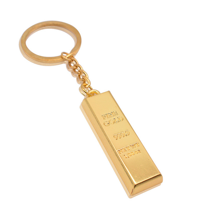 Creative Gold Bar Keychain - Unique Gift Idea