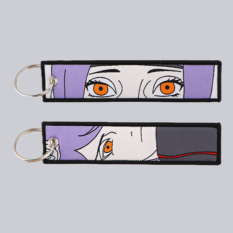 Naruto Cartoon Keychain Lanyard with Fabric Design