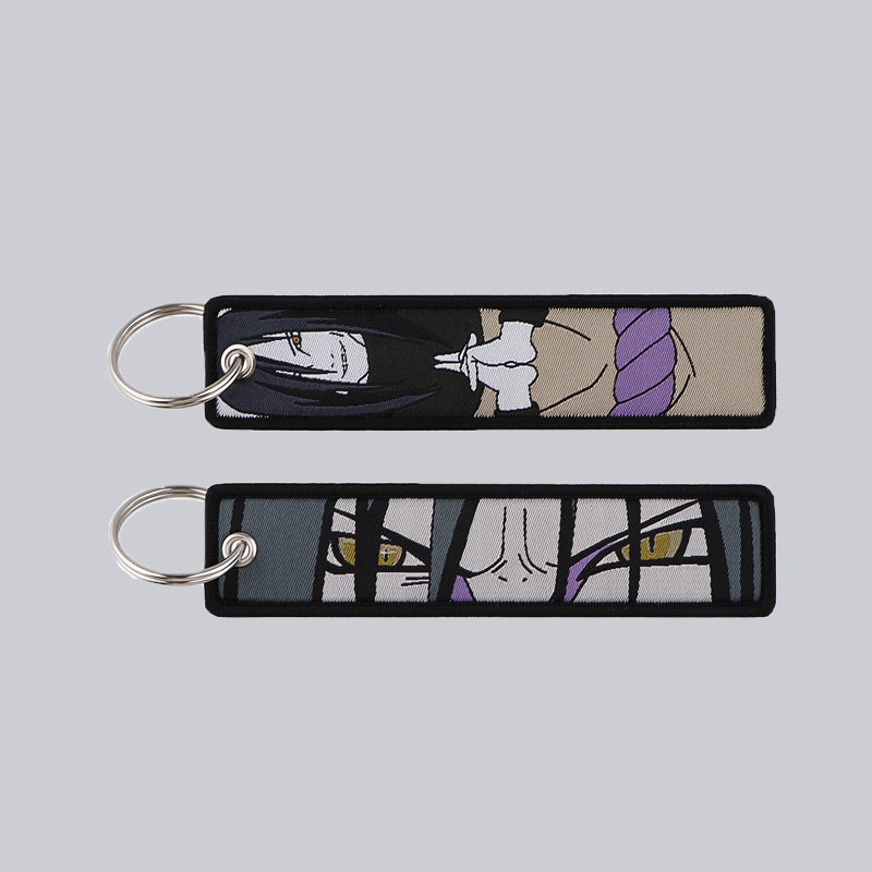 Naruto Cartoon Keychain Lanyard with Fabric Design
