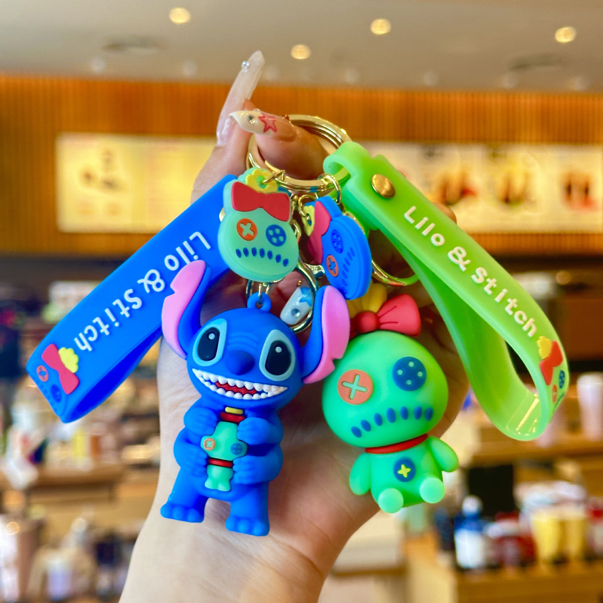 Cute Stitch Keychain Soft Rubber Pendant Accessory