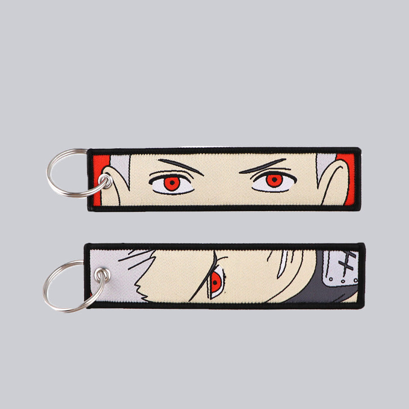 Naruto Cartoon Keychain Lanyard with Fabric Design