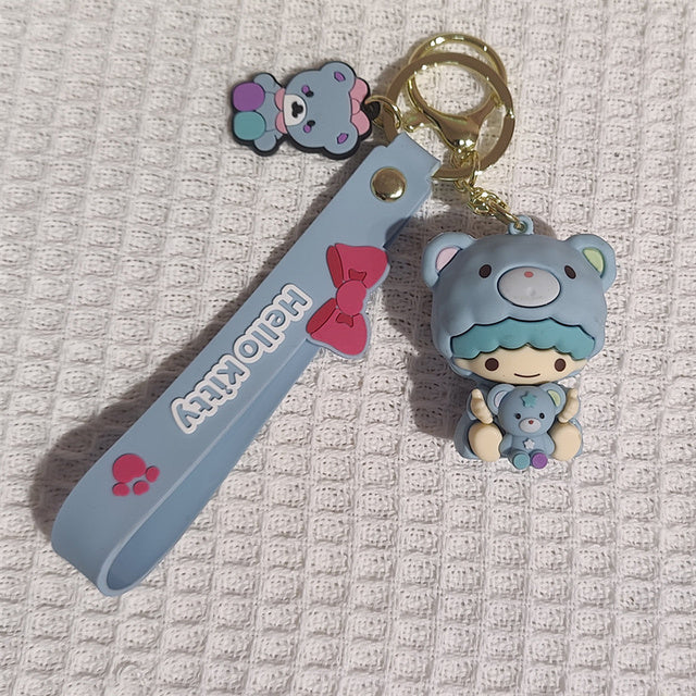 Cute Anime Twin Girl Pendant Keychain Toy