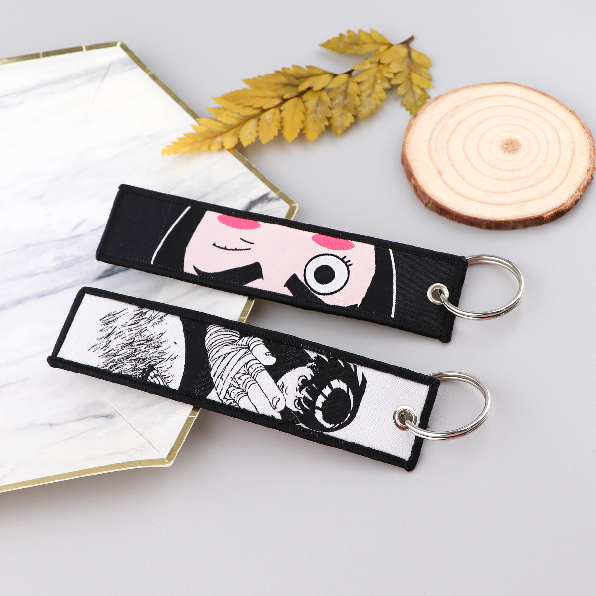Naruto Cartoon Keychain Lanyard with Fabric Design