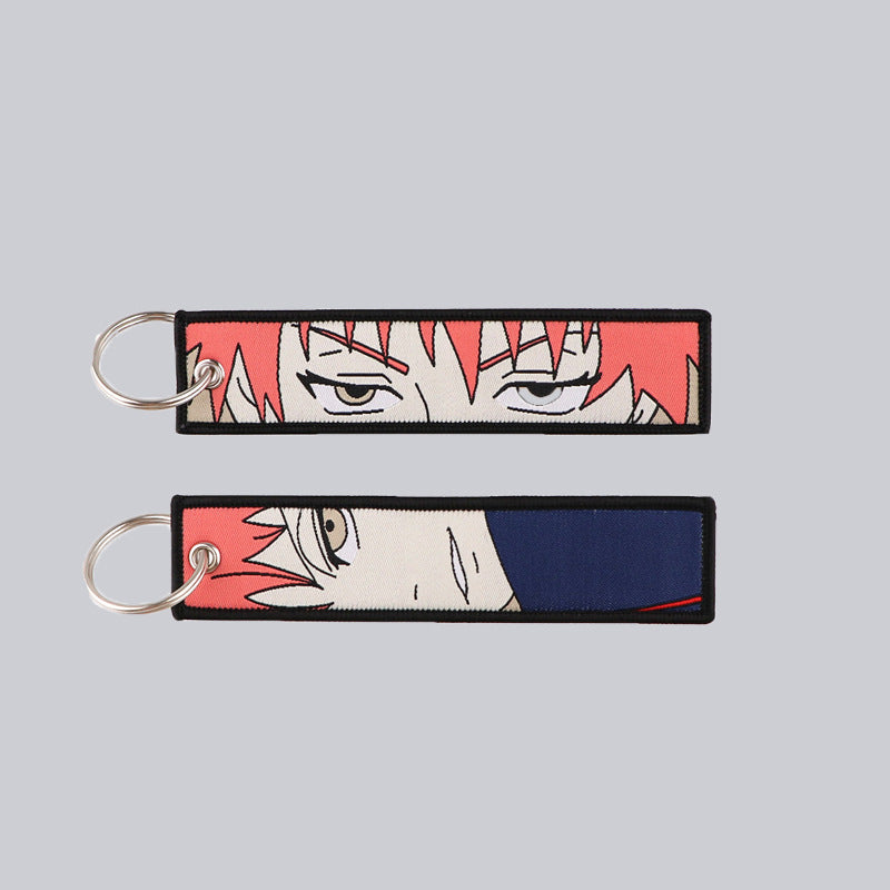 Naruto Cartoon Keychain Lanyard with Fabric Design