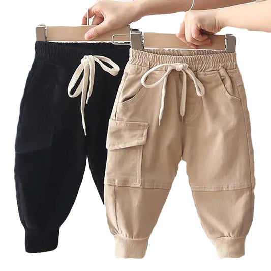 New Cotton Cargo Pants for Boys - Casual Sport Trousers